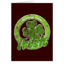 Vintage Irish Drinking Team Card