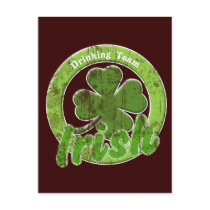 Vintage Irish Drinking Team Post Card