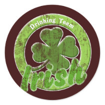 Vintage Irish Drinking Team Stickers