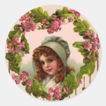 Vintage Irish Girl Sticker