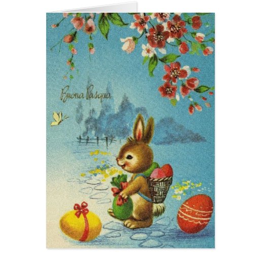 Vintage Italian Buona Pasqua Easter Card Zazzle