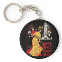 Vintage Italian Coffee espresso advertisement Keychains