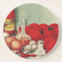 Vintage Italian Foods Ready for Cooking Coaster