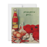 Vintage Italian Foods Ready for Cooking invitations