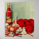 Vintage Italian Foods Ready for Cooking posters