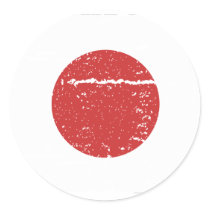 Vintage Japan Flag Stickers