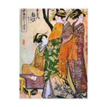 Vintage Japanese Artwork Featuring Geisha postcards