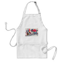Vintage Japanese KIMONO Floral Pattern Apron