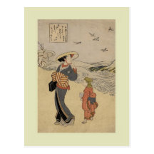 Vintage Japanese woodblock Postcards