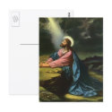 Vintage Jesus Christ Praying in Gethsemane postcards
