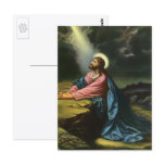 Vintage Jesus Christ Praying in Gethsemane postcards
