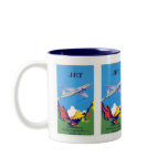 Vintage Jet Plane Label Ad Mug