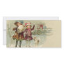 Vintage Joyful Christmas Girls Photocard Photo Greeting Card