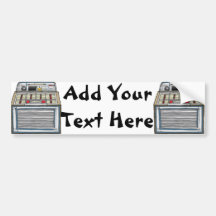 Vintage Jukebox Bumper Sticker