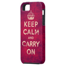 Vintage keep calm and carry on iPhone 5 case