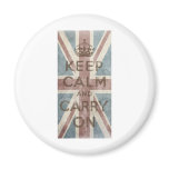 Vintage Keep Calm And Carry On magnets