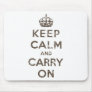 Vintage Keep Calm And Carry On Mousepad