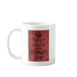 Vintage Keep Calm And Carry On mugs