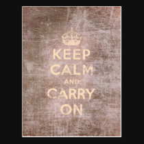 Vintage keep calm and carry on postcards