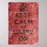 Vintage Keep Calm And Carry On posters