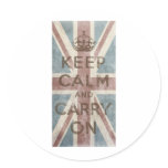 Vintage Keep Calm And Carry On stickers