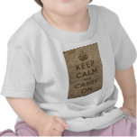Vintage Keep Calm And Carry On t-shirts