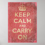 Vintage Keep Calm And Carry Posters