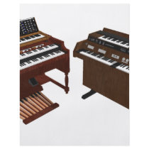 Vintage Keyboards: 3D Model: Full Color Flyer
