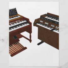 Vintage Keyboards: 3D Model: Full Color Flyer
