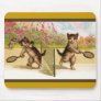 Vintage kittens Playing Cat Tennis Mousepad