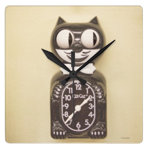 vintage Kitty Kat clock clock Zazzle