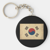 Vintage Korea Flag Keychains