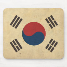 Vintage Korea Flag Mouse Pad