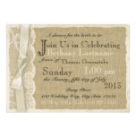 Vintage Lace and Burlap Bridal Shower Invitation