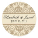 Vintage Lace Champagne/Ivory Sticker