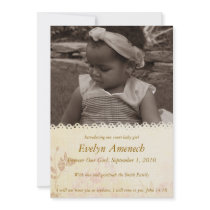 Vintage Lace: Cream Custom Invitation