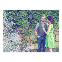 Vintage Lace - Save the Date Postcards