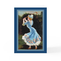 Vintage Lady Golfing Greeting Card