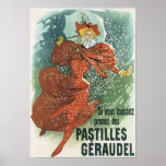 Vintage Lady in the Snow posters