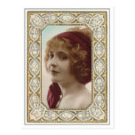 VIntage Lady Pretty Framed Postcards