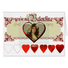 Vintage Lady Valentine Greeting Card