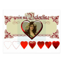 Vintage Lady Valentine Post Card