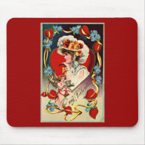Vintage Lady Valentine's Mousepad
