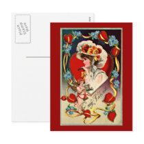 Vintage Lady Valentine's Postcard