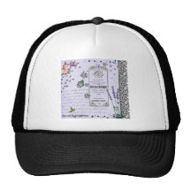 Vintage Lavender Collage Mesh Hat