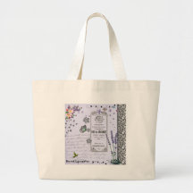 Vintage Lavender Collage Tote Bag