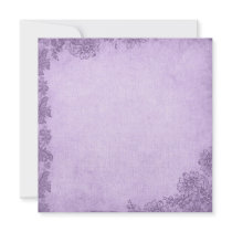 Vintage Lavender Floral Border Invitation