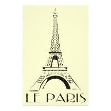vintage le paris stationery paper