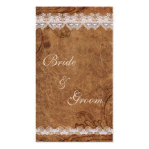 Vintage Leather and Lace Bridal Registry Card Business Card