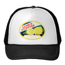 Vintage Lemon Cordial Label Trucker Hats